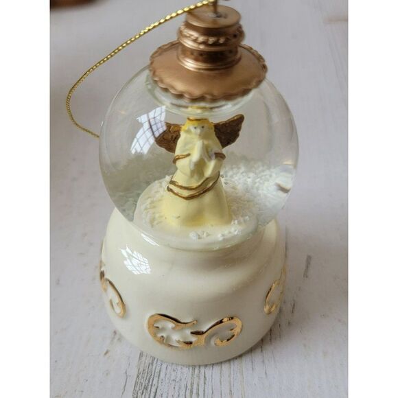 Mr. Christmas mini snowglobe music wind up ornament Xmas decor angel - Picture 1 of 6